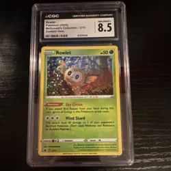 Pokemon Rowlet CGC 8.5 McDonald's 2022 002/015 Confetti Holo Promo Card - Image 1