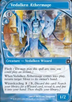 Japanese Vedalken AEthermage ~ Lightly Played Future Sight Foreign MTG Magic Ult - Image 1