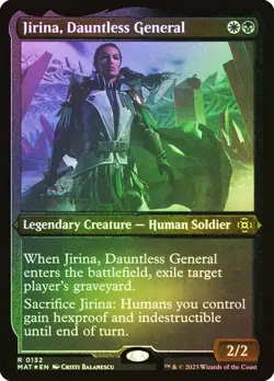 Jirina, Dauntless General FOIL ETCHED - 0132 - Rare - Aftermath MAT MTG - Image 1