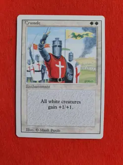 Crusade , MTG Revised (1994), Rare White Enchantment NM - Image 1