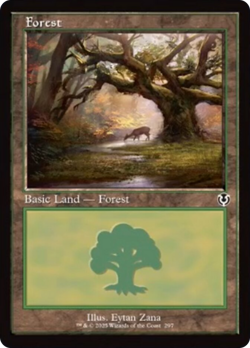 Forest (297) (Retro Frame) [Innistrad Remastered] Foil Near Mint - Image 1