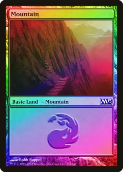 Mountain (245) FOIL Magic 2013 / M13 NM Basic Land MAGIC MTG CARD ABUGames - Image 1