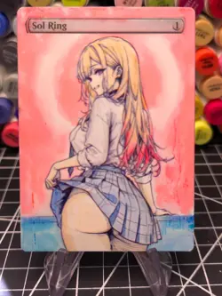 SOL RING | MTG *Altered Hand Colored Original Art Anime - Marin, 4926 - Image 1