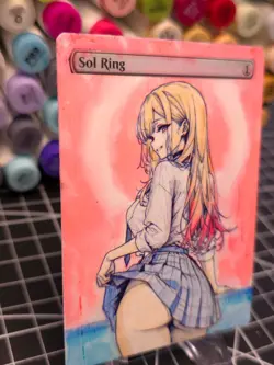 SOL RING | MTG *Altered Hand Colored Original Art Anime - Marin, 4926 - Image 4