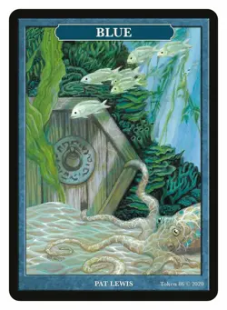 Blue Mana Token Artist Pat Lewis MTG Token Givememana - Image 1