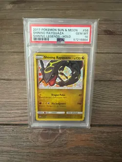 2017 Pokemon Sun & Moon #56 Shining Rayquaza Shining Legends-Holo PSA 10 - Image 1