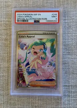 Pokemon TCG Lisias Appeal 246/191 Surging Sparks Special Illustration Holo PSA 9 - Image 1