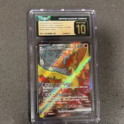 Pokemon TCG Team Rocket's Moltres ex 112/098 Super Rare Holo CGC 10 - Image 1