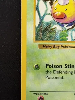 Known Factory ERROR Extra Ink 1999 Pokemon Weedle Shadowless MP Super Rare Find - Image 5