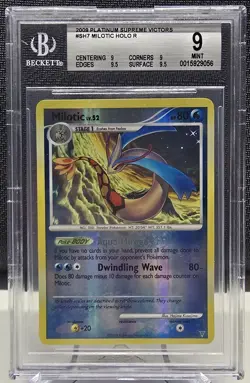 2009 POKEMON PLATINUM MILOTIC - REVERSE HOLO SUPREME VICTORS #SH7 MINT 9 BGS PSA - Image 1