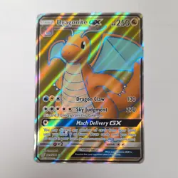 Pokemon Dragonite GX 229/236 SM-Unified Minds Ultra Rare Full Art Holo Card - Image 1