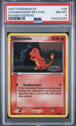 Pokemon Charmander EX Power Keepers 48/108 Reverse Holo 2007 PSA 8 - Image 1