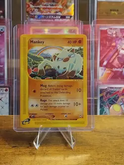 Pokemon Mankey Aquapolis Regular Common 92/147 Basic 40HP Tomokazu Komiya 2002 - Image 1
