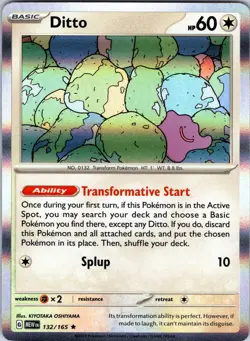 Ditto 132/165 SV: Scarlet & Violet 151 Pokemon NM Holo - Image 1
