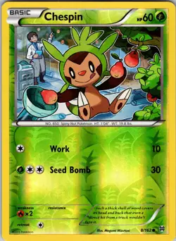 Chespin (8) 8/162 XY - BREAKthrough Pokemon TCG LP - Image 1