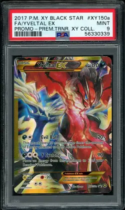 Pokemon XY Yveltal EX Full Art Black Star Promo Premium Tyranitar XY150a PSA 9 - Image 1