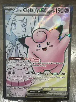 Lillie's Clefairy ex 173/159 Sv09: Journey Together Holo Pokemon TCG - Image 1