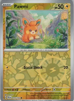 Pawmi 074/193 Common Paldea Evolved Pokemon Reverse Holo Near Mint - Image 1