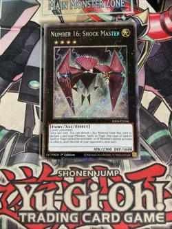 Number 16: Shock Master Platinum Secret Rare RA04-EN166 Yugioh - Image 1