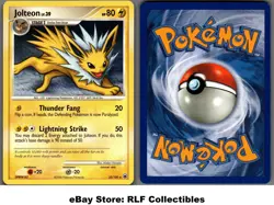 2008 Pokemon, D&P Majestic Dawn, #23/100 Jolteon Lv. 39, Rare - Image 1