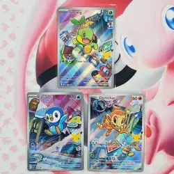Piplup 042 + Chimchar 041 + Turtwig 040 - First Partner Pokemon Cards - #L191 - Image 1
