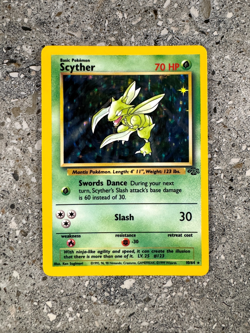 Pokemon TCG Cards Scyther 10/64 Jungle Holo Rare - Image 1
