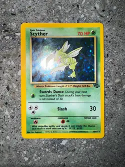Pokemon TCG Cards Scyther 10/64 Jungle Holo Rare - Image 3