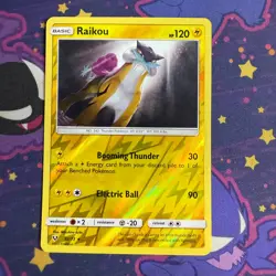 Pokemon Card: Raikou REVERSE HOLO 32/73 Shining Legends Set - Image 1