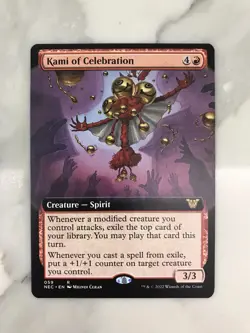 Kami of Celebration Extended Borderless MTG Magic the Gathering Card NM Mint NEC - Image 1