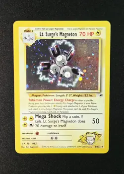 Lt. Surge's Magneton 8/132 Holo Rare (2000) Gym Heroes Pokemon WoTC Nintendo TCG - Image 1