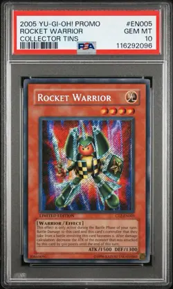 Rocket Warrior PSA GEM MINT 10 CT2-EN005 Secret Rare Yugioh - Image 1