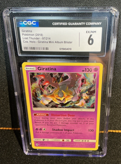 2018 Giratina Pokemon Lost Thunder 97/214 Cosmos Holo Graded CGC 6 - Image 1