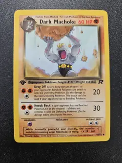 Pokemon 1st Edition Team Rocket Dark Machoke 40/82 NEAR MINT - Image 1