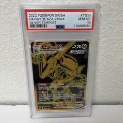 2022 Pokemon SWSH Full Art Rayquaza Vmax Silver Tempest #TG29 PSA 10 Gem - Image 1