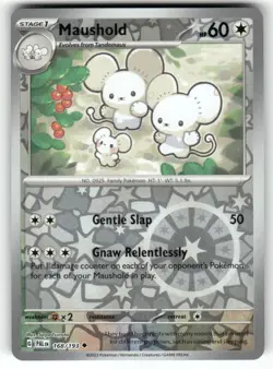 POKEMON MAUSHOLD 168/193 UNCOMMON PALDEA EVOLVED REVERSE HOLO NM - Image 1