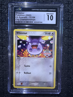 Whismur Pokemon 2005 EX Emerald 73/106 City Championships CGC Gem Mint 10 - Image 1