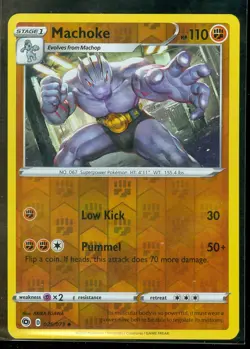 Pokemon MACHOKE 025/073 - Champion's Path - Rev Holo - - MINT - Image 1