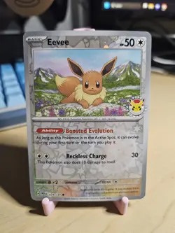 SWIRLED Eevee 2025 Pokemon Day Promo 74/131 Pokemon TCG - Image 1