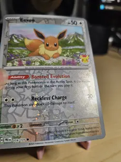 SWIRLED Eevee 2025 Pokemon Day Promo 74/131 Pokemon TCG - Image 5