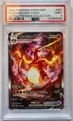 PSA 9 Mint Pokemon TCG SWSH BSP Charizard VMAX Ultra Prem. Coll. - Image 1