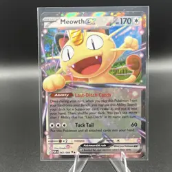 Pokemon Meowth EX POR 062/088 Full Art Holo Rare 170 HP Basic - Image 1