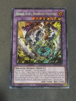 Yugioh 1x Snake-Eyes Doomed Dragon SUDA-EN035 1st Secret Rare Mint! - Image 1