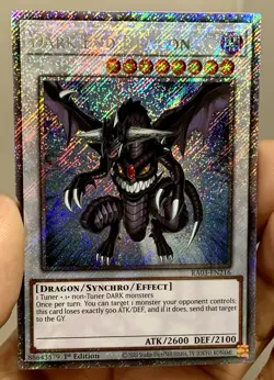 Yugioh Dark End Dragon RA03-EN216 Platinum Secret Rare 1st Ed NM w/Tracking - Image 3