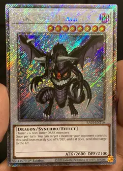 Yugioh Dark End Dragon RA03-EN216 Platinum Secret Rare 1st Ed NM w/Tracking - Image 4