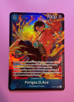 One Piece Card Game OP13-119 Portgas.D.Ace Store Treasure Cup Winner - Image 1
