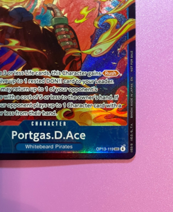 One Piece Card Game OP13-119 Portgas.D.Ace Store Treasure Cup Winner - Image 3