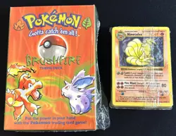 Pokemon Brushfire Theme Deck Opened with Sealed Cards Ninetales Shadowless - Image 1