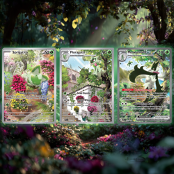 Sprigatito Floragato Meowscarada ex Evolution Set | Pokemon Cards | Full Art NM - Image 1