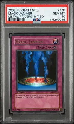 YUGIOH PSA 10 Magic Jammer MRD-128 Metal Raiders 1st Edition - Image 1