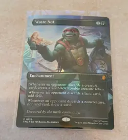 Waste Not Borderless FOIL Commander: Teenage Mutant Ninja Turtles MTG MINT🔥🔥🔥 - Image 1